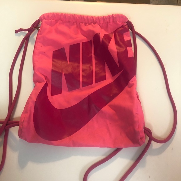 Nike Handbags - Nike pink drawstring bag